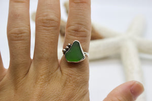 Sea Glass Ring; size 6.75