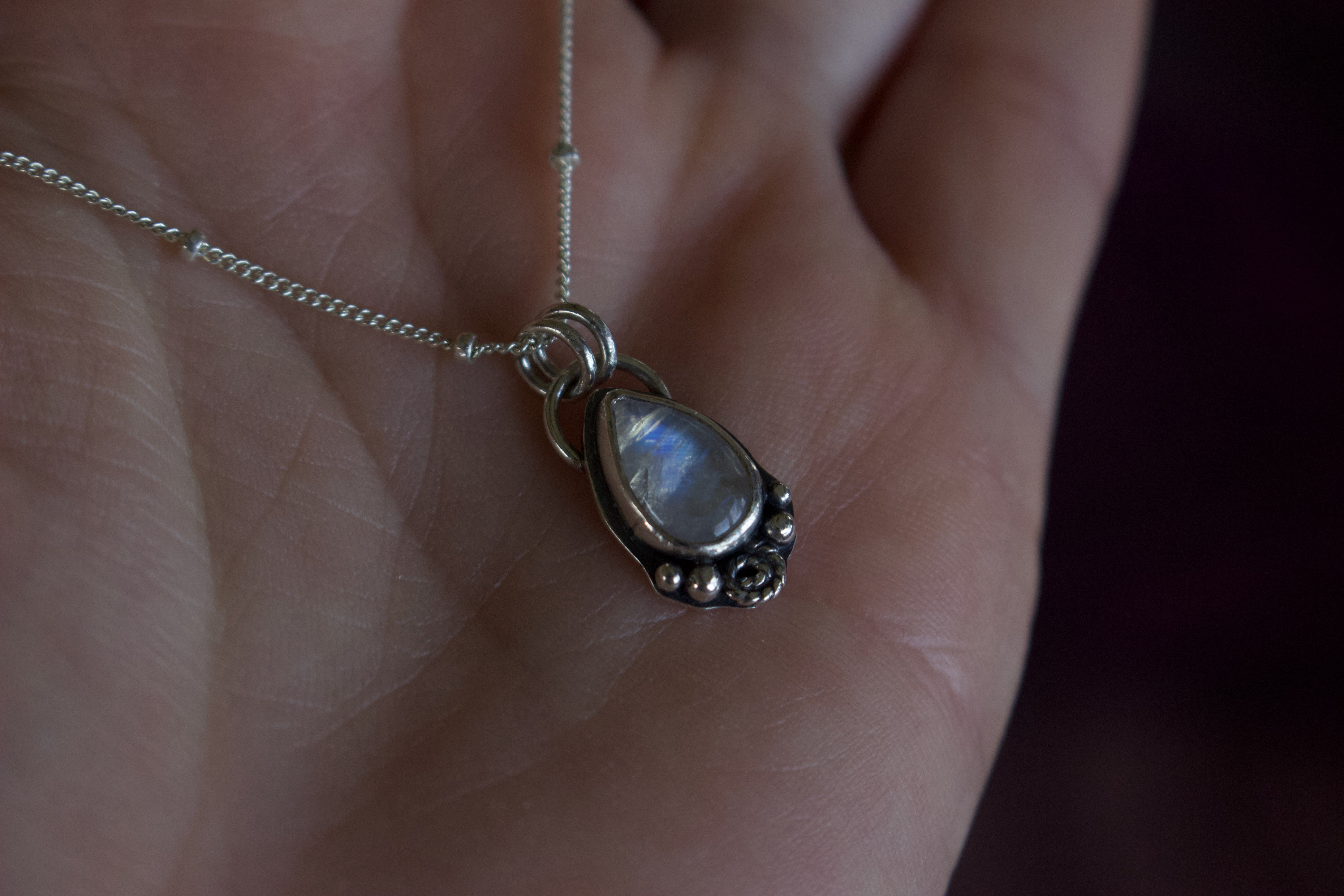 Rainbow Moonstone Necklace
