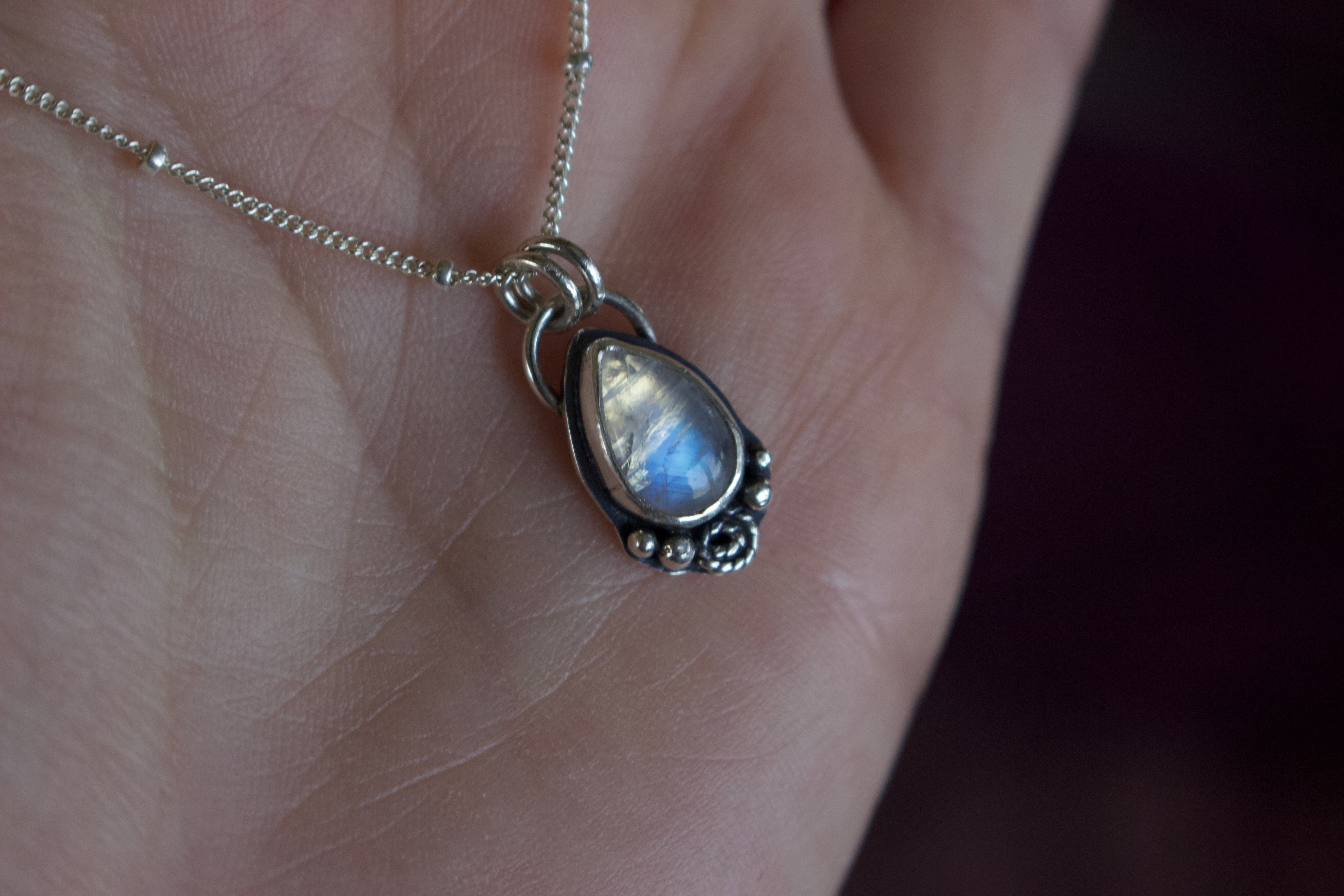 Rainbow Moonstone Necklace