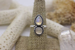 Load image into Gallery viewer, Rainbow Moonstone Ring; size 7.25
