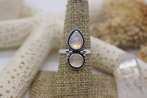 Rainbow Moonstone Ring; size 7.25