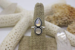 Load image into Gallery viewer, Rainbow Moonstone Ring; size 7.25
