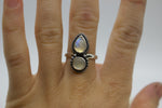 Load image into Gallery viewer, Rainbow Moonstone Ring; size 7.25
