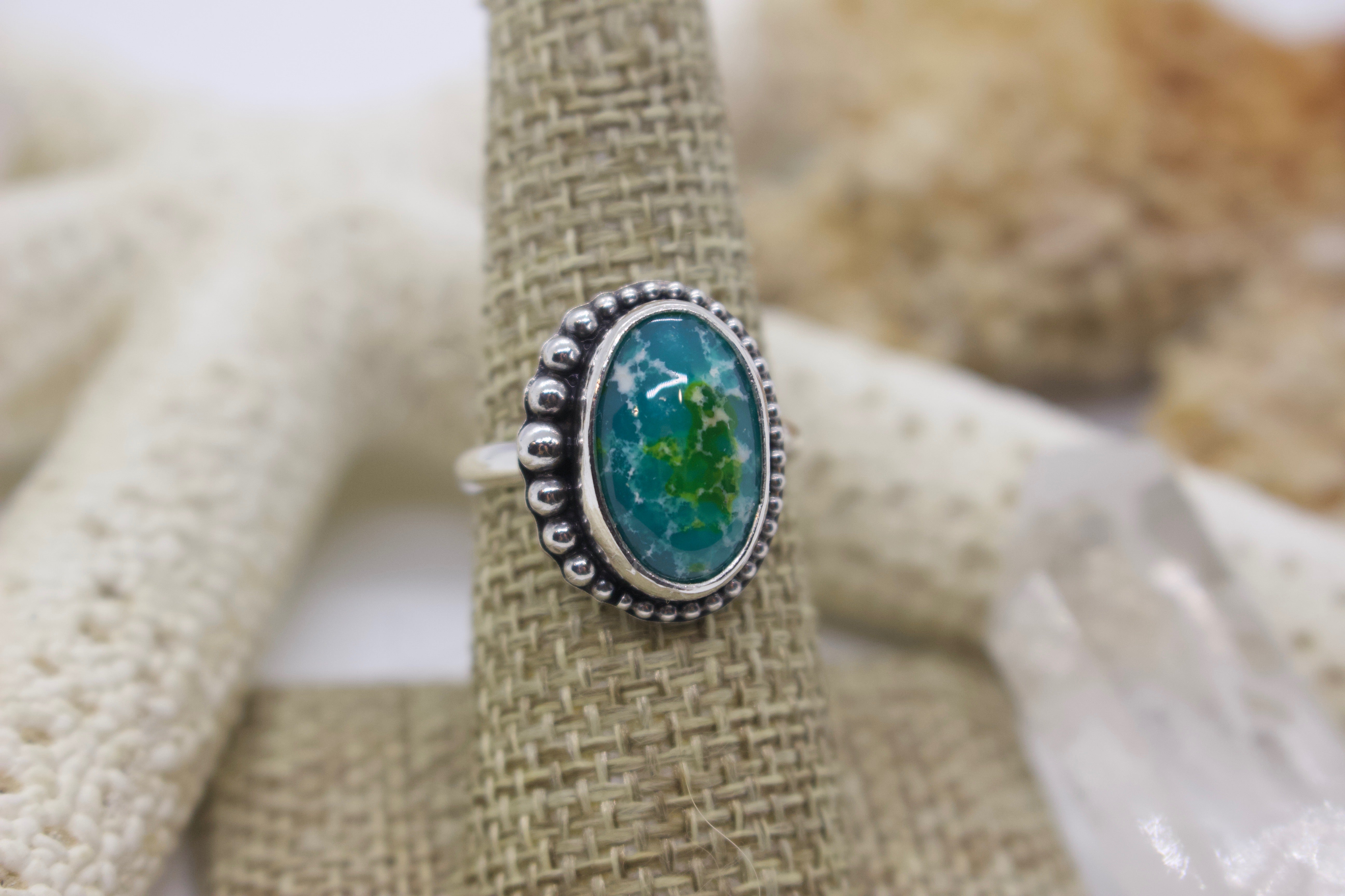 Sonoran Gold Turquoise Ring; size 7.5