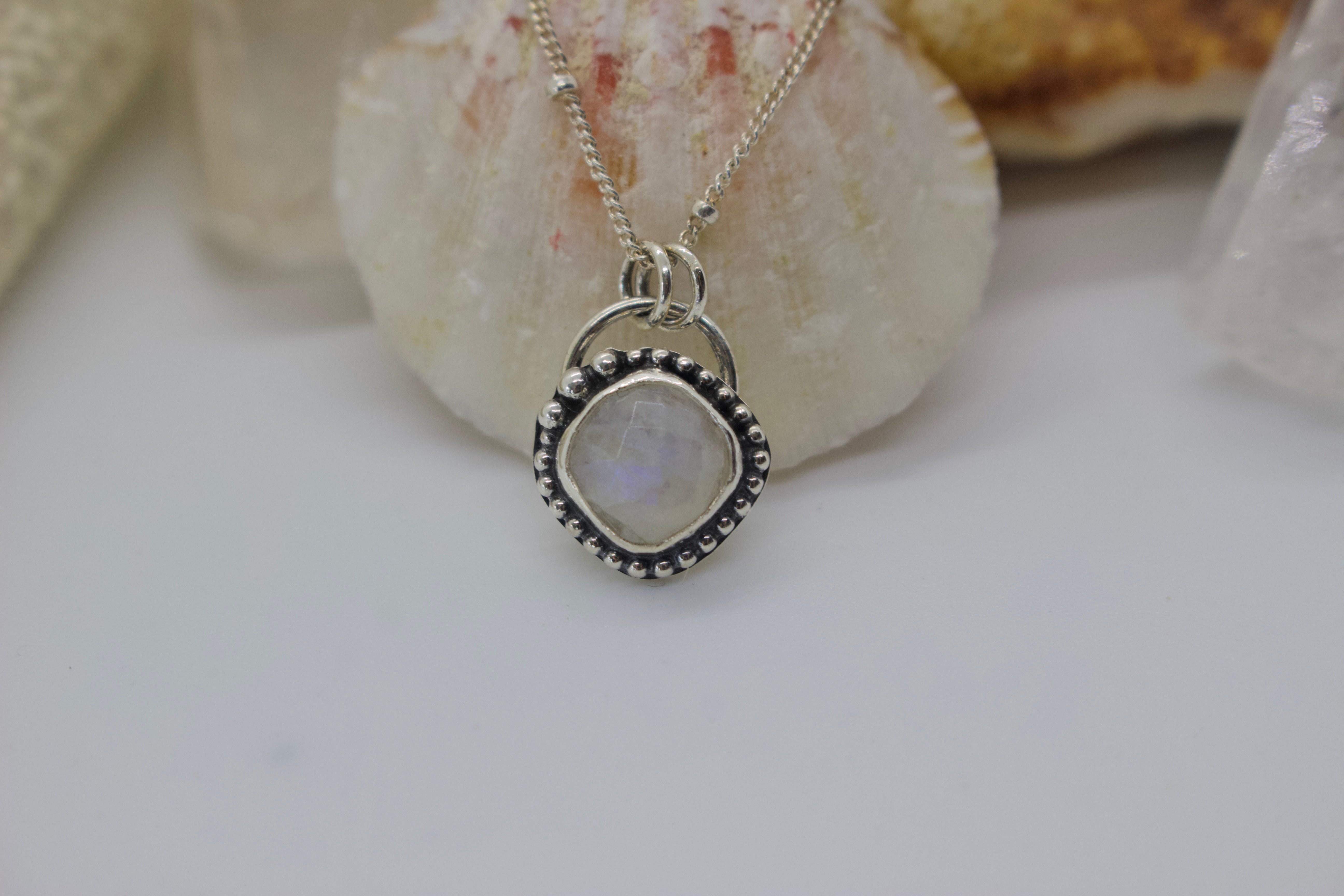 Rainbow Moonstone Necklace