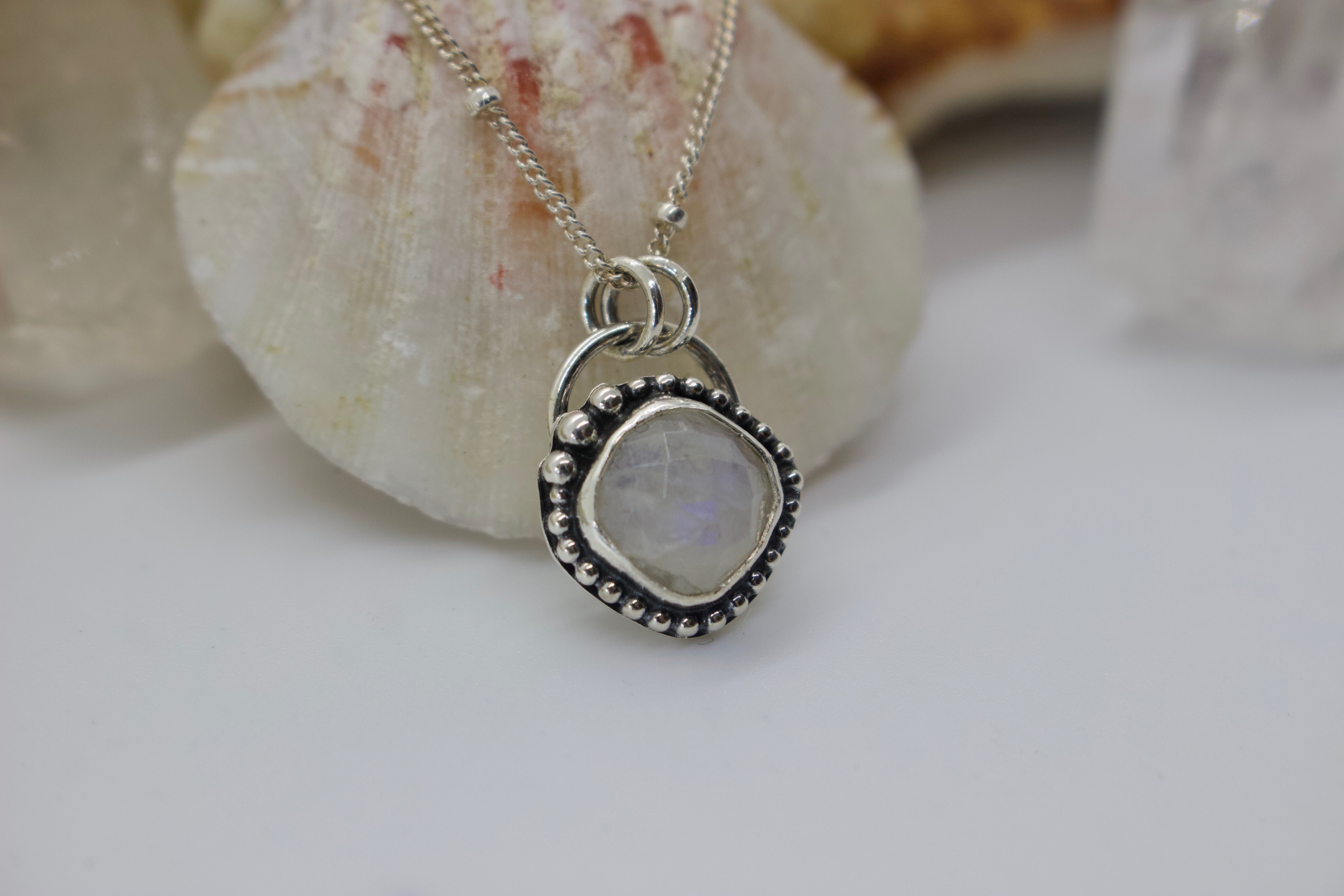 Rainbow Moonstone Necklace
