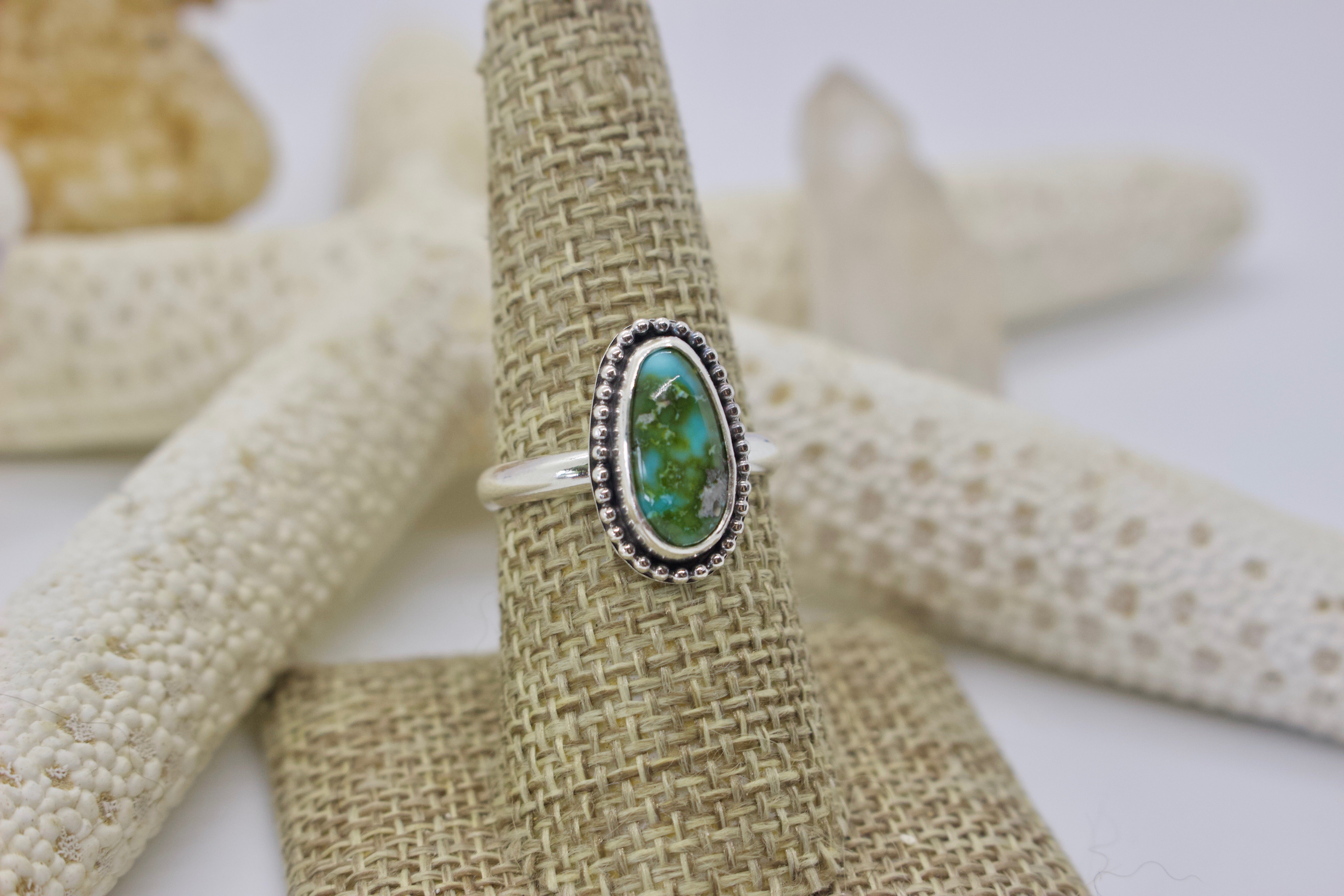 Sonoran Gold Turquoise Ring; size 8
