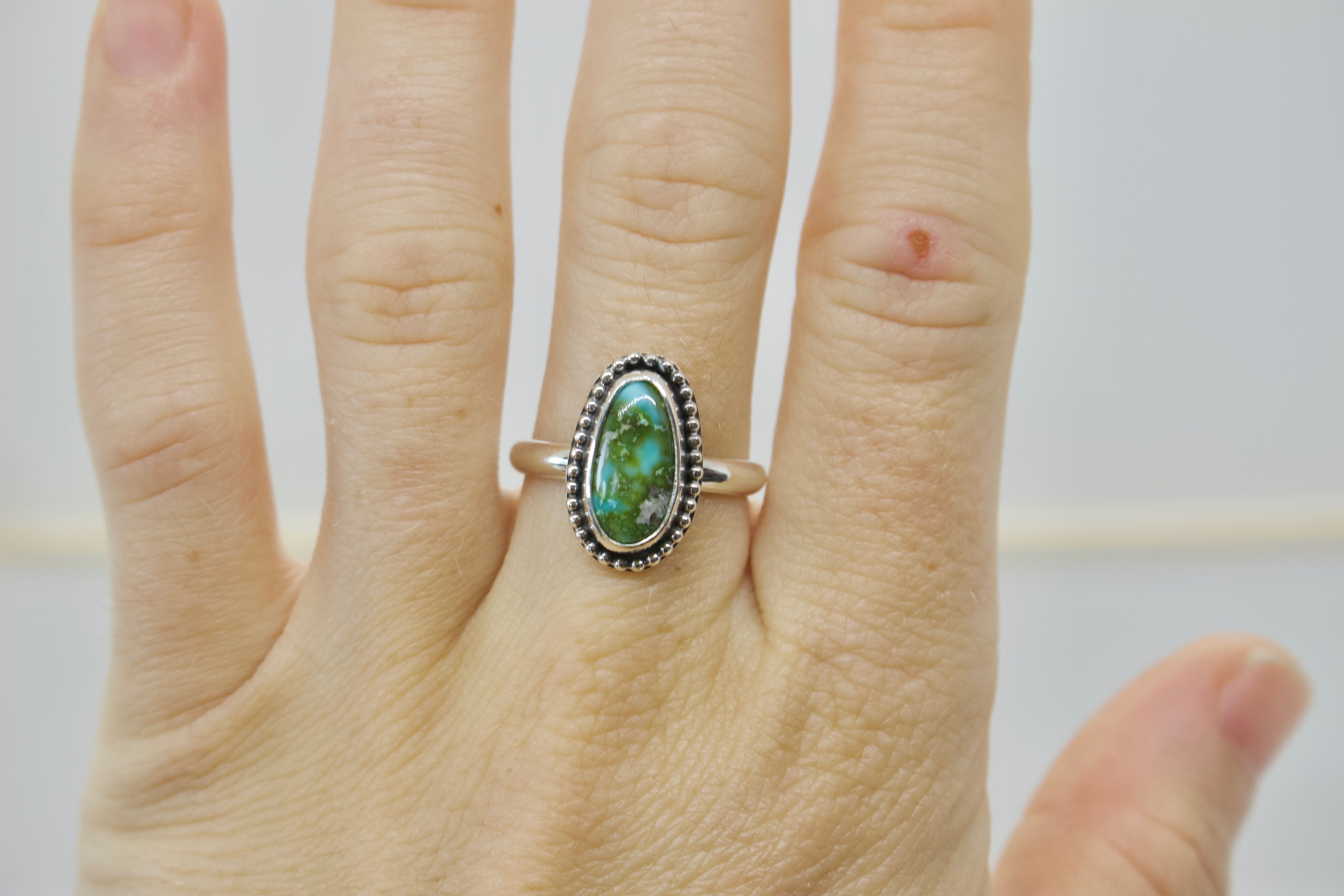 Sonoran Gold Turquoise Ring; size 8