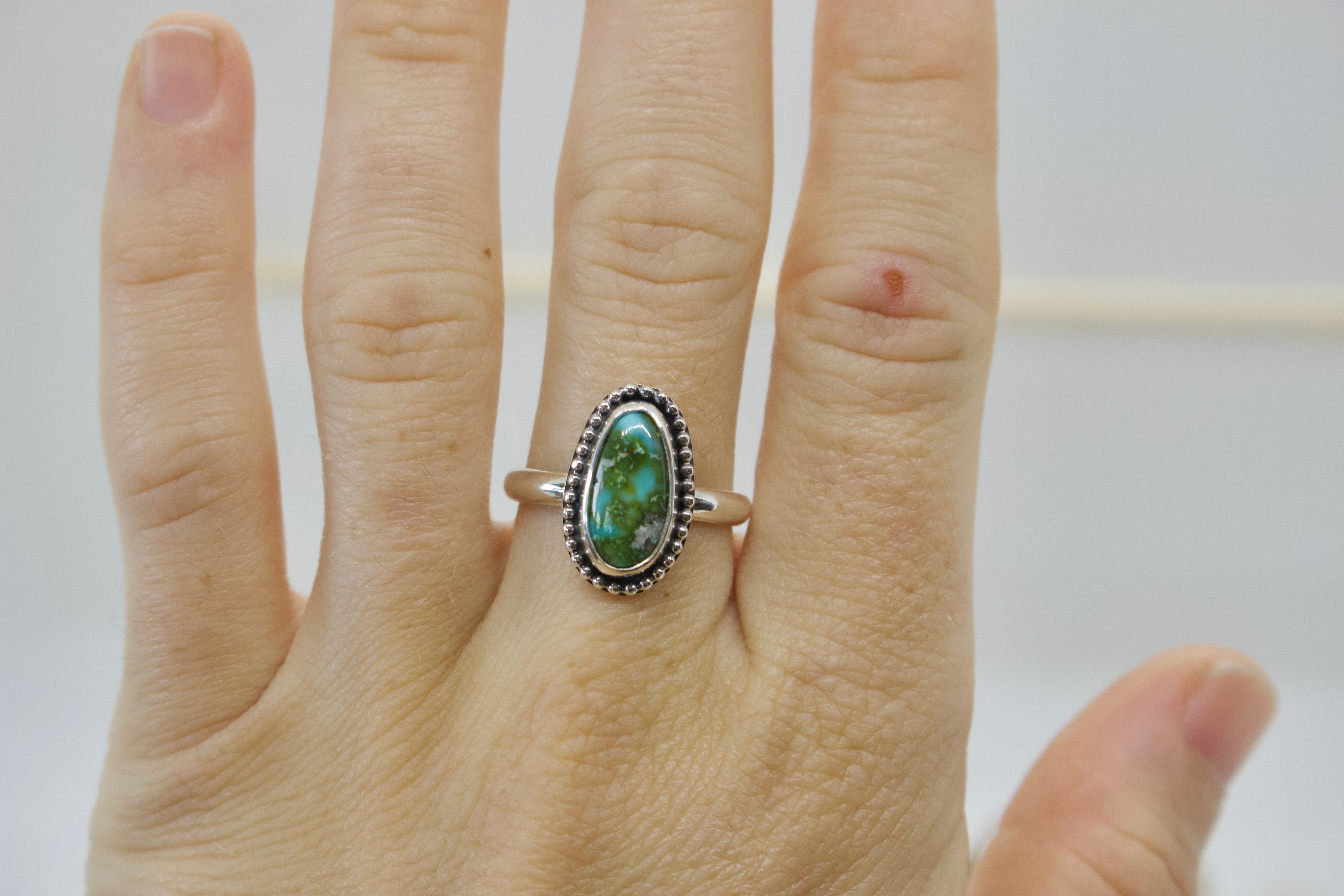 Sonoran Gold Turquoise Ring; size 8