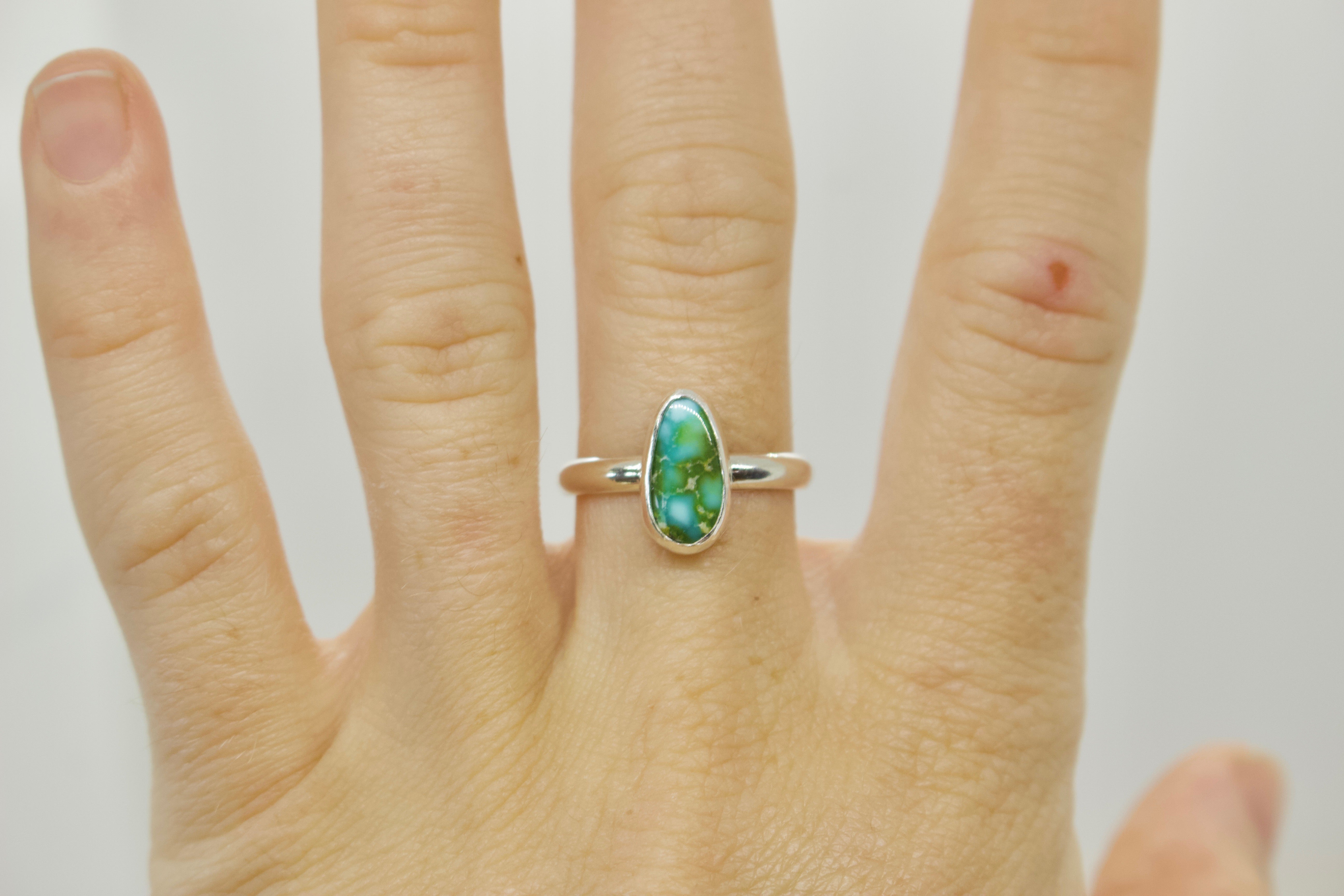 Sonoran Gold Turquoise Ring; size 7.5