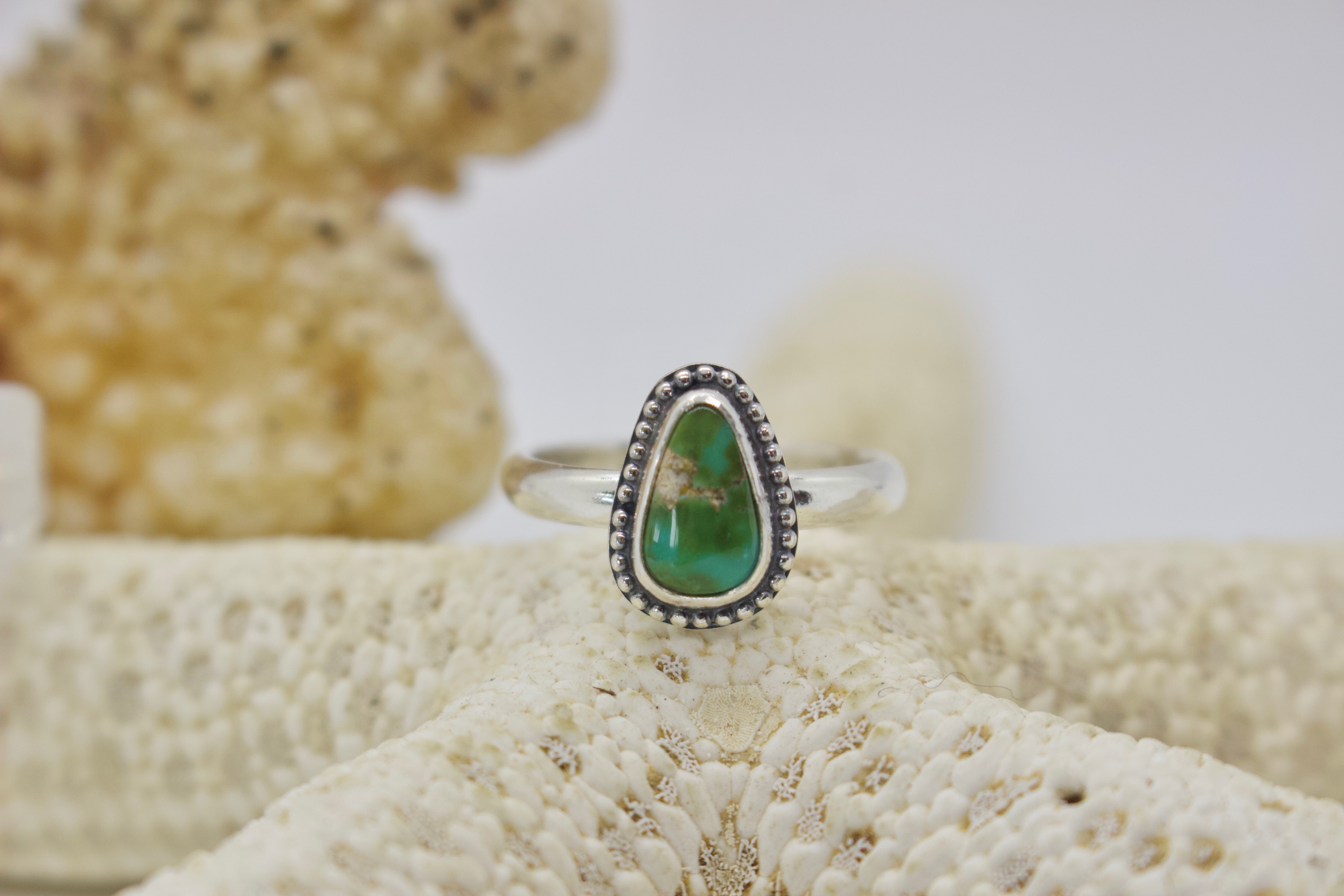 Sonoran Gold Turquoise Ring; size 7