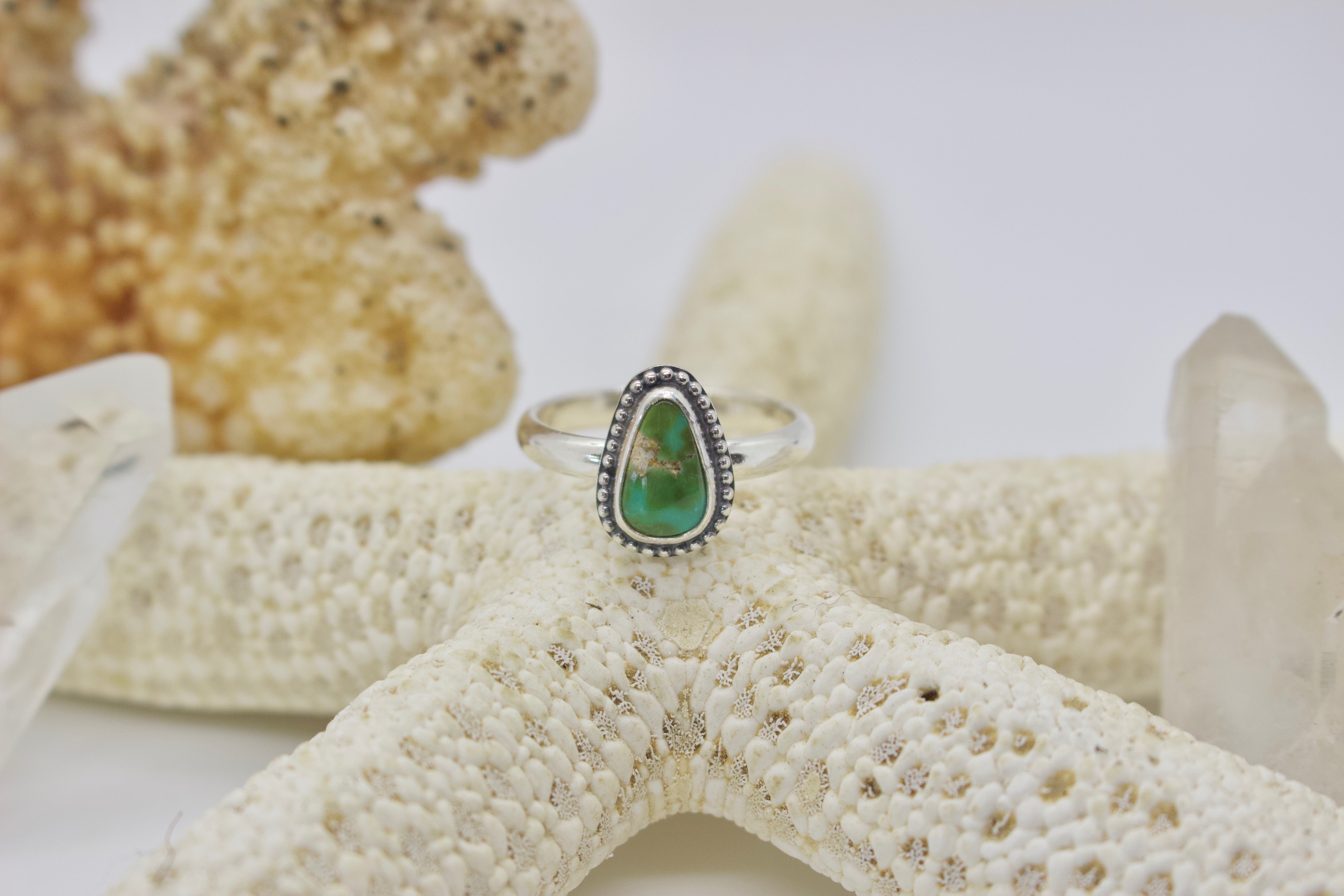 Sonoran Gold Turquoise Ring; size 7